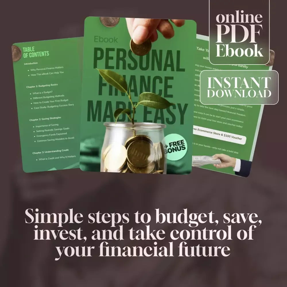 Personal Finance Made Easy Ebook – Budgeting, Saving, Investing & Debt Management Guide for Financial Freedom