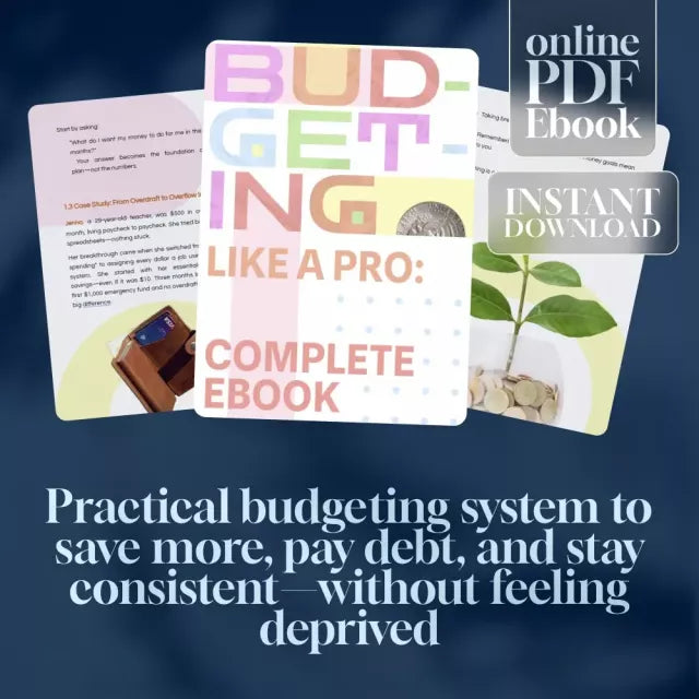 Budgeting Like a Pro: Complete eBook – Personal Finance Planner, Zero-Based Budgeting, 50/30/20, Pay-Yourself-First, Debt Payoff & Savings Plan