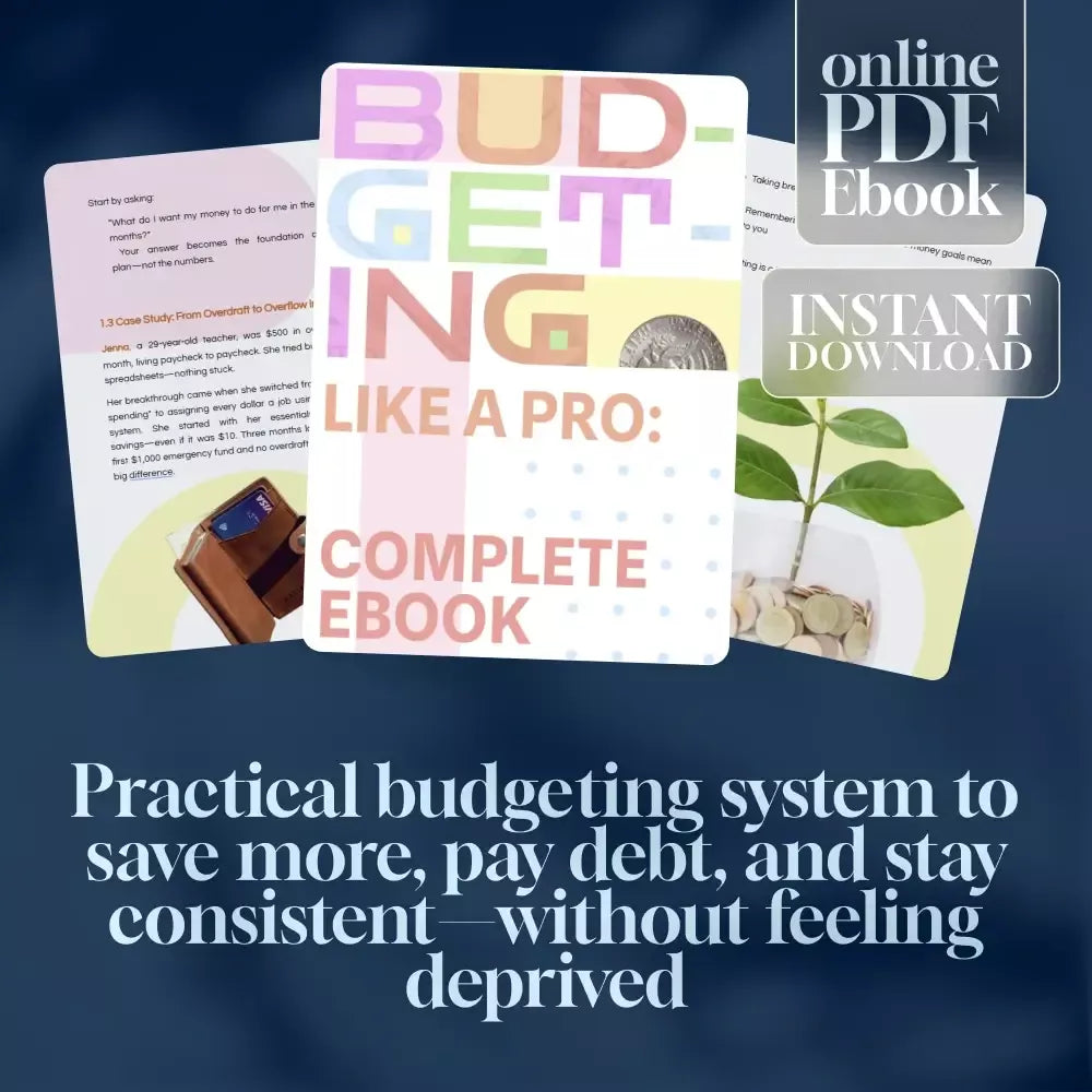 Budgeting Like a Pro: Complete eBook – Personal Finance Planner, Zero-Based Budgeting, 50/30/20, Pay-Yourself-First, Debt Payoff & Savings Plan